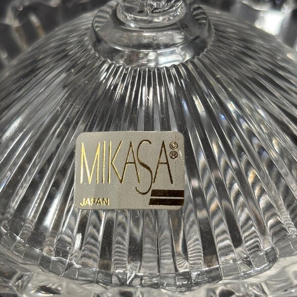 Mikasa Crystal Marquette Covered Candy Trinket Dish Made In Japan - Picture 3 of 11